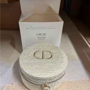 Dior Trousse Pouch - Gold and White